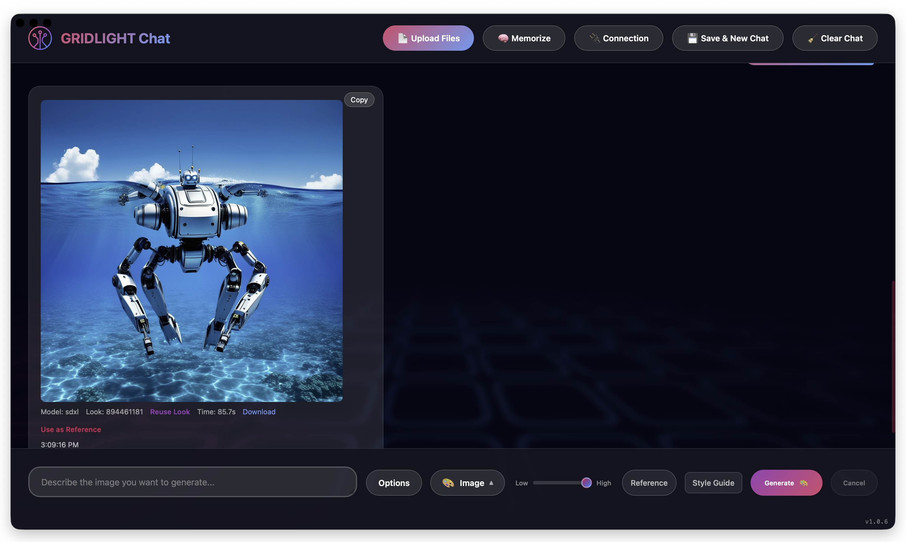 Screenshot: AI-generated image from text prompt
